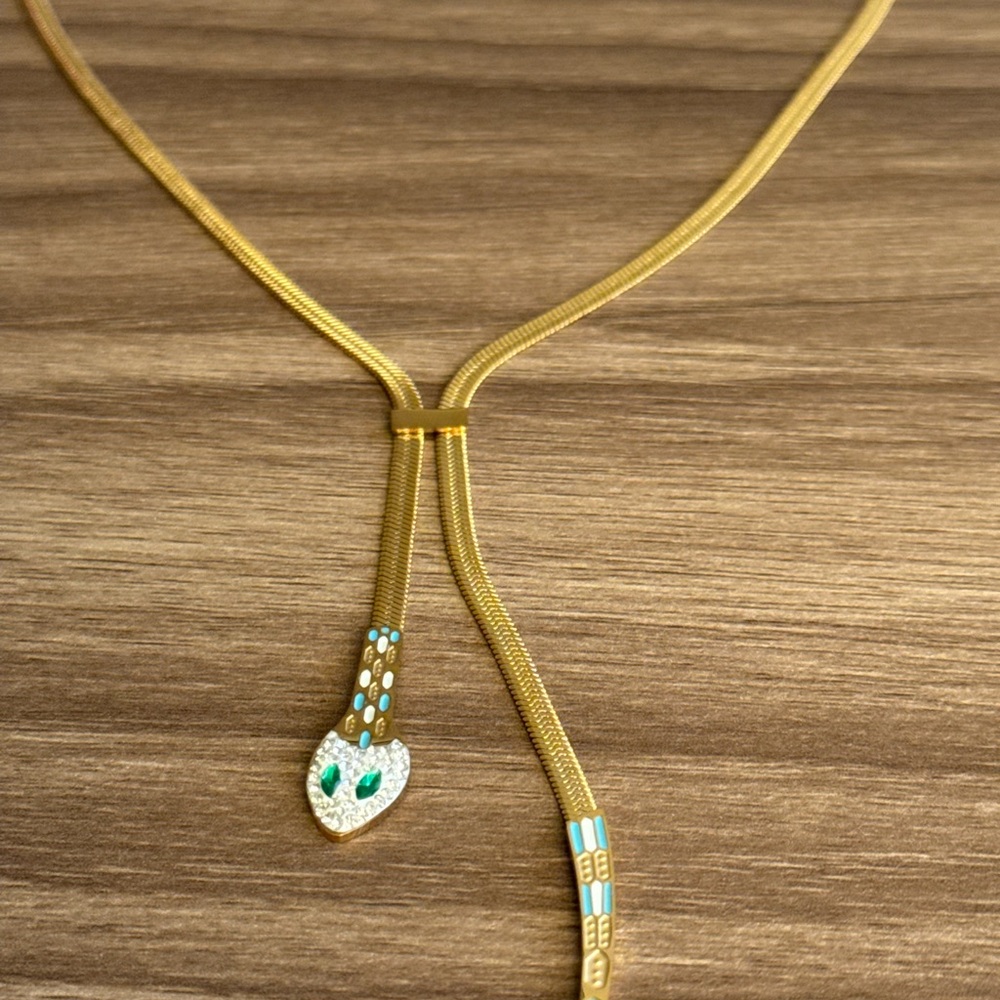 Snake necklace Q718 - Picture 3 of 6